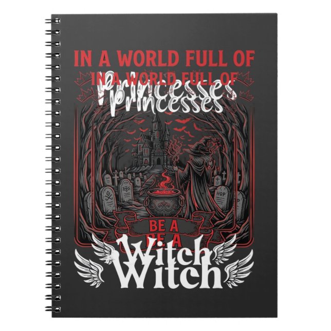 Cuaderno Princessas Ser Bruja Halloween Castillo Caldero Tu (Frente)