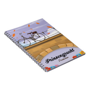 Cuaderno Prinsengracht, cartel de viaje al canal de Ámsterd