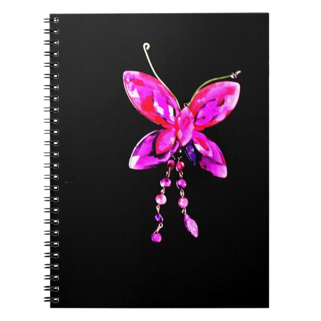 Cuaderno Prisma de mariposa rosa (Frente)