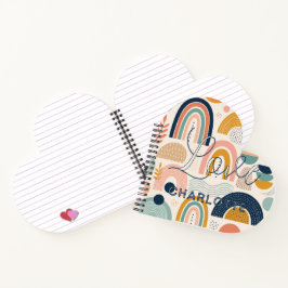 Cuaderno Prisma de Pastel Arco Patrón de Superficie Abstrac