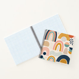 Cuaderno Prisma de Pastel Arco Patrón de Superficie Abstrac
