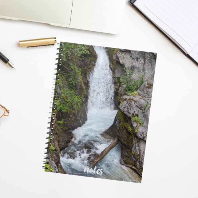 Cuaderno Pristine Waterfall Landscape Photo (In Situ)