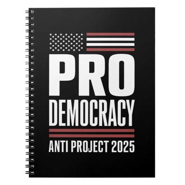 Cuaderno Pro Democracia Anti Proyecto 2025 Trump 2025 (Frente)