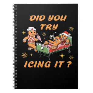 Cuaderno ¿Probaste poniéndole hielo, enfermera Navidad, pan