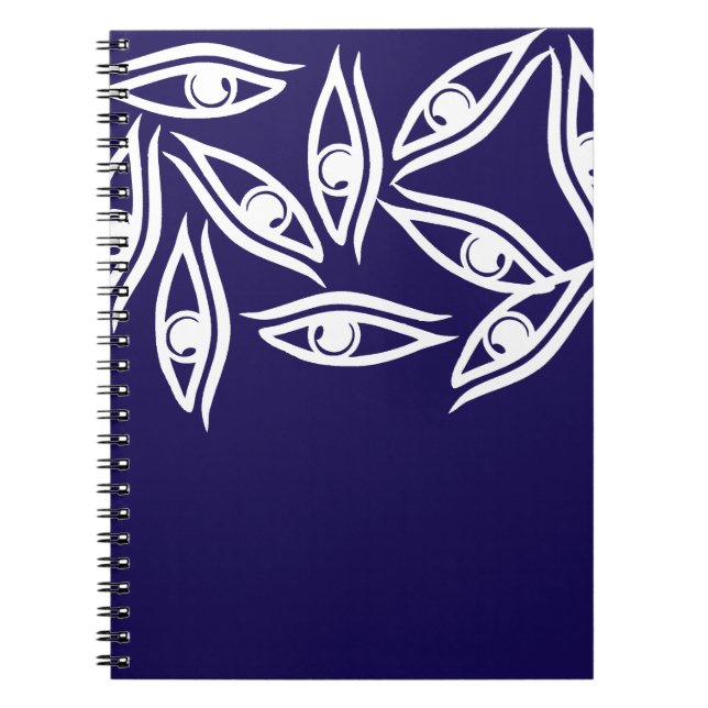 Cuaderno Producto de patrón de ojo funky (Frente)