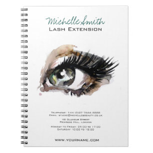 Cuaderno Productos de negocios de extensión de pestañas de 