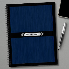 Cuaderno Profesional Azul Marino Plateado Ejecutiv