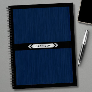 Cuaderno Profesional Azul Marino Plateado Ejecutiv