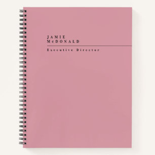 Cuaderno Profesional Empresarial Rosa Moderno