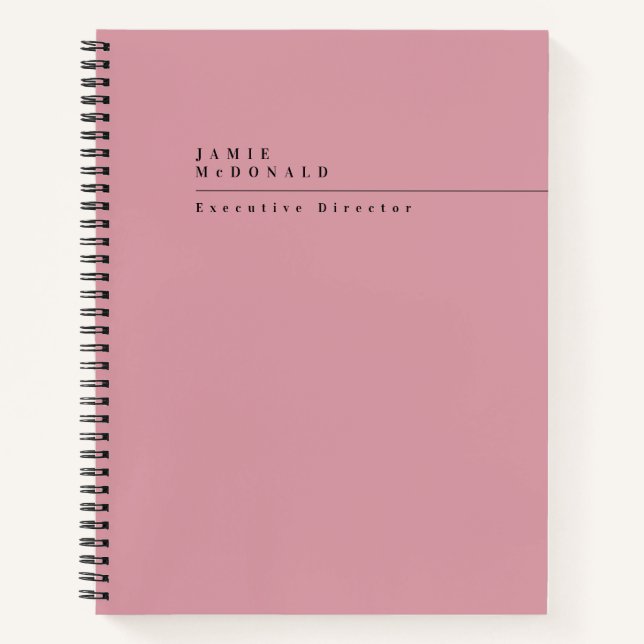 Cuaderno Profesional Empresarial Rosa Moderno (Anverso)