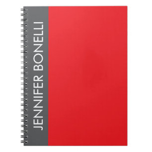 Cuaderno Profesional minimalista moderno nombre en negrita