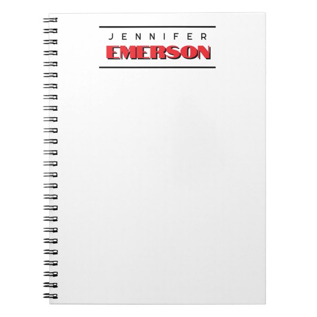 Cuaderno Profesional minimalista moderno plano  (Frente)