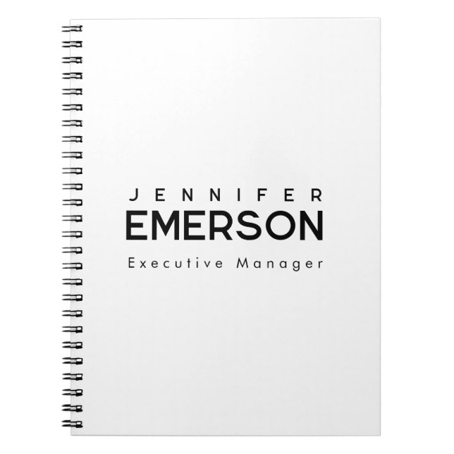 Cuaderno Profesional minimalista moderno plano  (Frente)