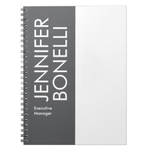 Cuaderno Profesional minimalista moderno texto gris negrita