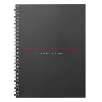 Profesional minimalista rojo negro