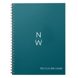 Cuaderno Profesional Moderno Simple Minimalista Verde Azula