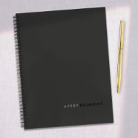 Profesional Moderno Simple Negro Minimalista