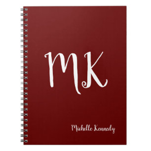 Cuaderno Profesional moderno y rojo parduzco