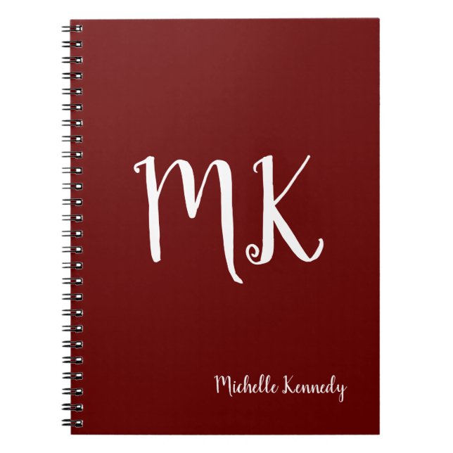 Cuaderno Profesional moderno y rojo parduzco (Frente)