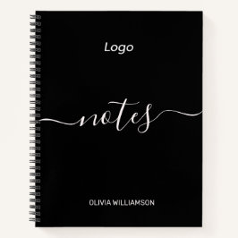 Cuaderno Profesional Negro Logo