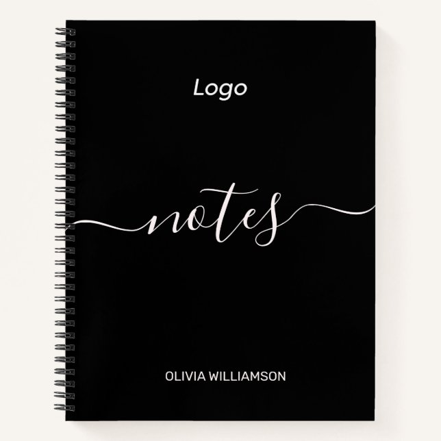 Cuaderno Profesional Negro Logo (Anverso)