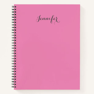 Cuaderno Profesional retro vintage rosa agregar su nombre