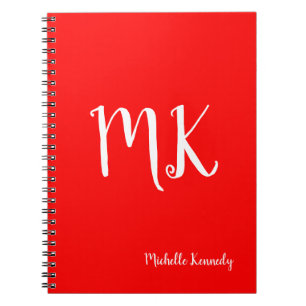 Cuaderno Profesional rojo moderno personalizado