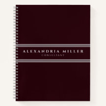 Profesional Simple Moderno Borgoña y Gris Stripe