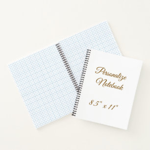 Cuaderno profesional simple personalizado 8.5" x 11"