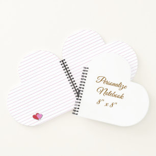 Cuaderno profesional simple personalizado amor 8" x 8"  