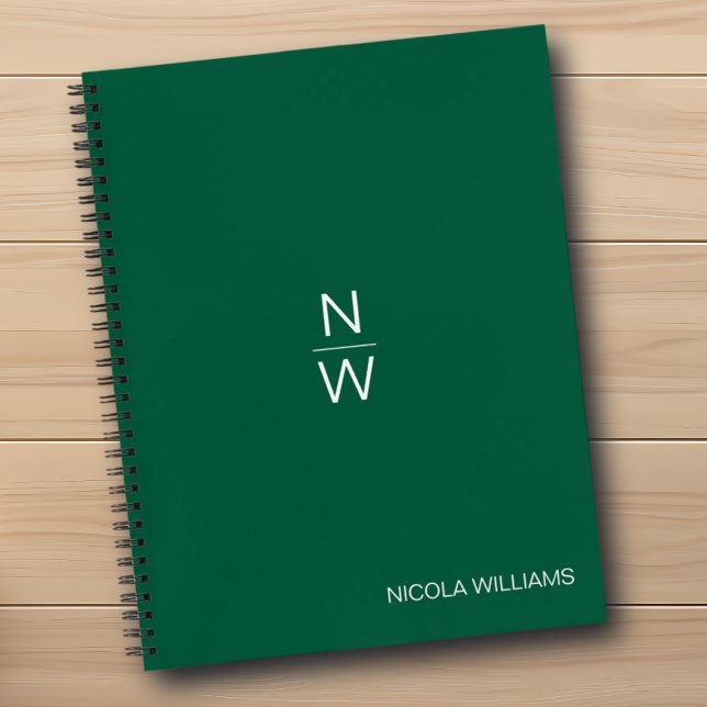 Cuaderno Profesional Verde Cazador Minimalista Simple Moder (Subido por el creador)