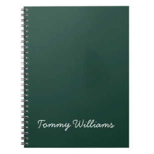 Cuaderno Profesional Verde Esmeralda Minimalista Simple