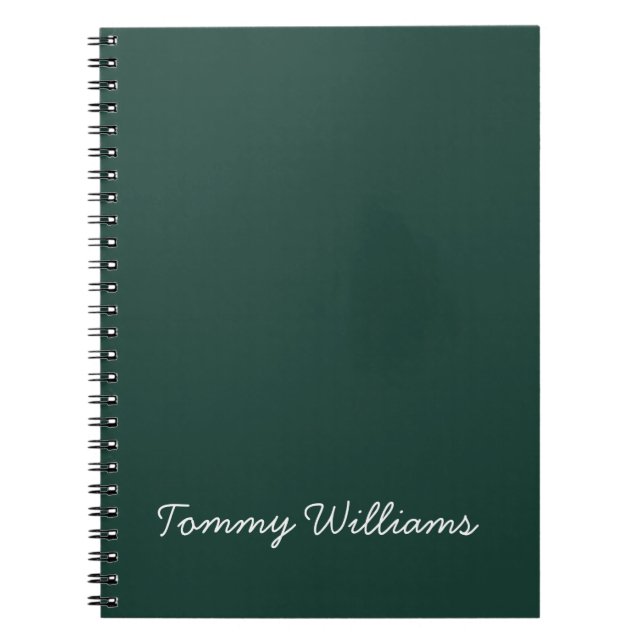 Cuaderno Profesional Verde Esmeralda Minimalista Simple (Frente)