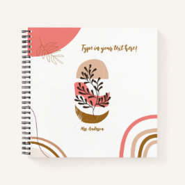 Cuaderno profesor bohemio personalizado personalizado moder
