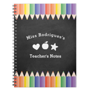 Cuaderno Profesor Colorido Divertido Personalizado