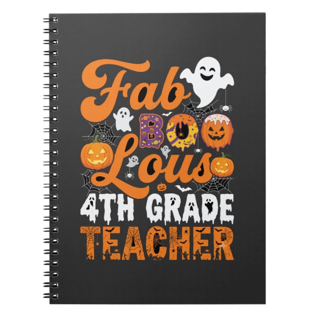 Cuaderno Profesor de 4º Fantabuloso de Halloween (Frente)