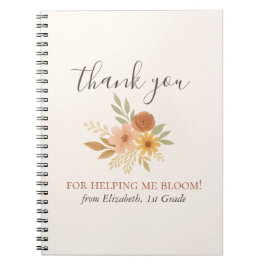 Cuaderno Profesor de acuarela floral Boho Gracias