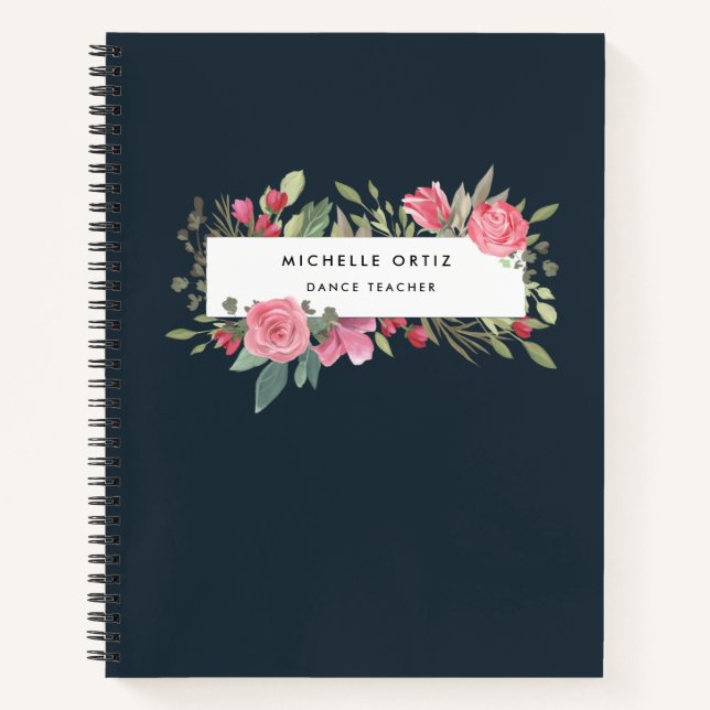 Cuaderno Profesor de danza floral personalizada (Anverso)
