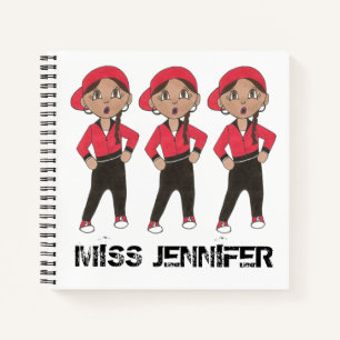 Cuaderno Profesor de danza personalizado Hip Hop Chica Reci