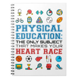 Cuaderno Profesor de educación física Phys Ed Gym entrenado