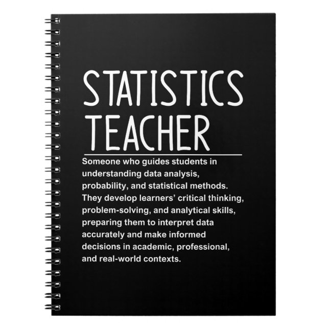 Cuaderno Profesor de estadística (Frente)