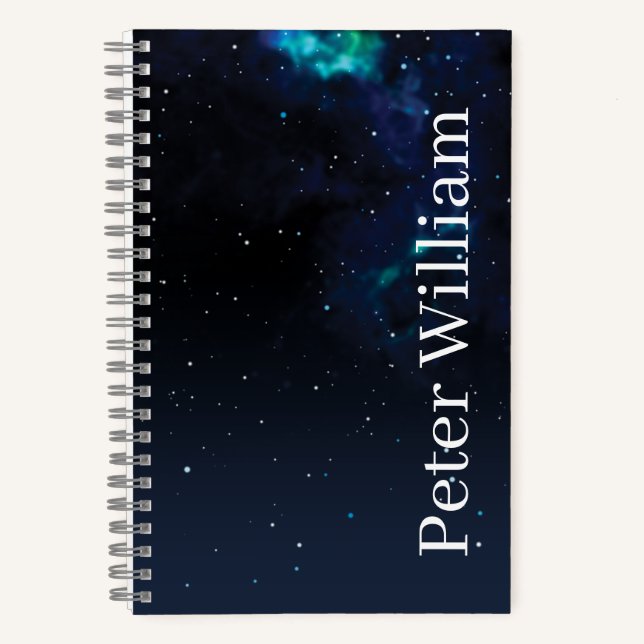 Cuaderno Profesor de física personal, astronautas planetas  (Anverso)