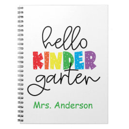 Cuaderno Profesor de guardería Hola Kindergarten