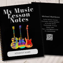 Cuaderno Profesor de Guitarra Lección de Música Personaliza
