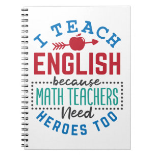 Cuaderno Profesor de inglés enseño aprecio por cotizació