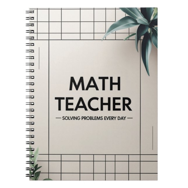 Cuaderno Profesor de Matemáticas (Frente)