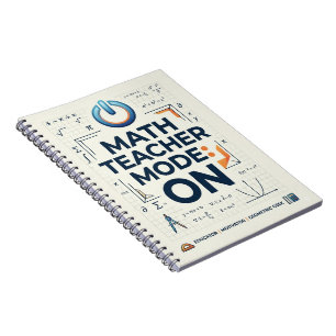Cuaderno Profesor de Matemáticas Modo Activado Divertido Pr