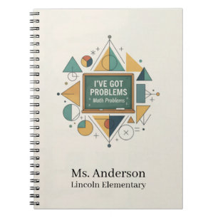 Cuaderno Profesor de Matemáticas Personalizado Tengo Proble