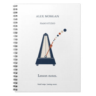 Cuaderno Profesor de Piano Metrónomo Pequeños Pasos