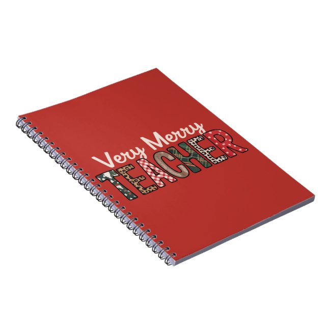 Cuaderno Profesor Muy Feliz Navidad Leopardo Árbol (Lado Derecho)